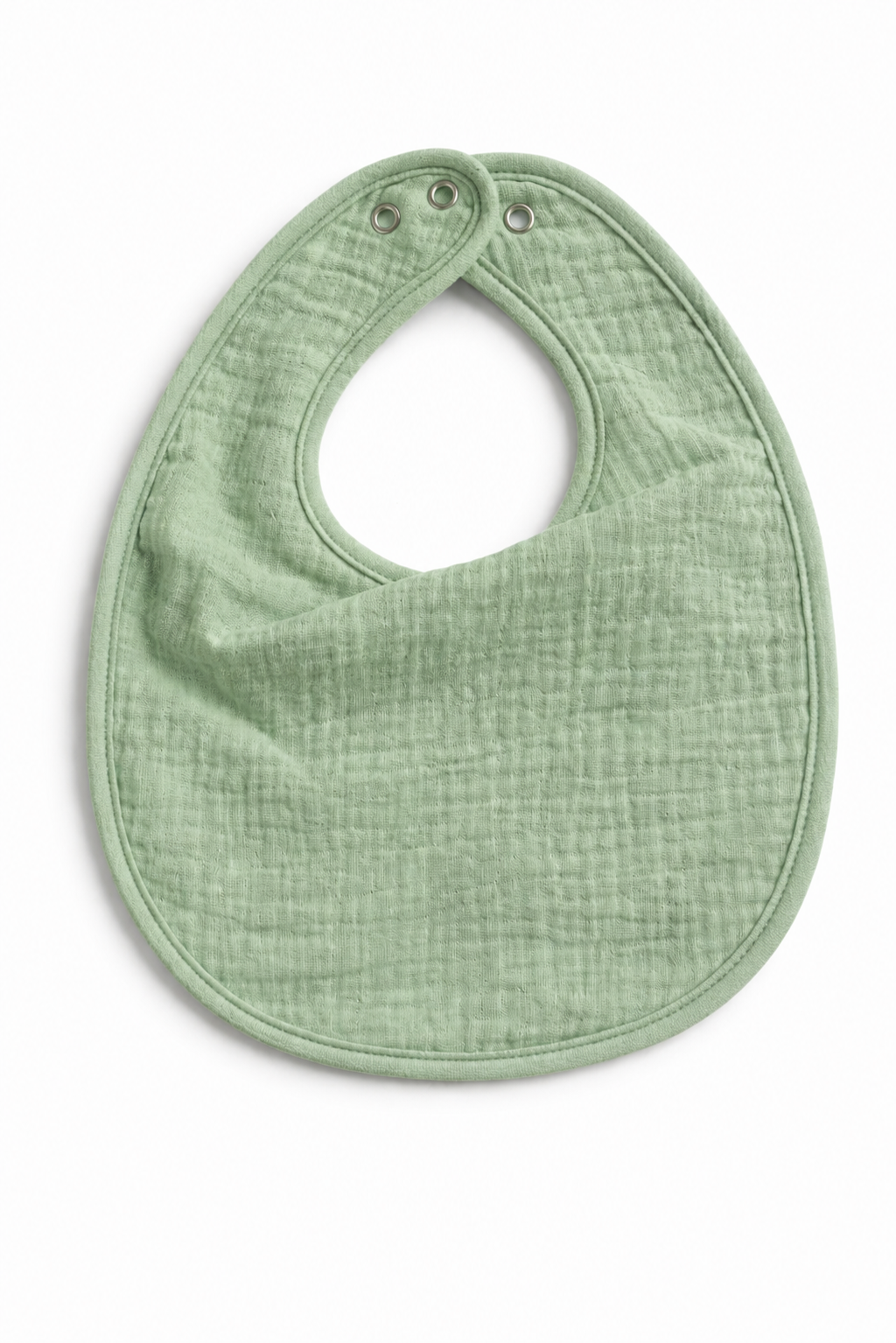bavoir doux en mousseline vert