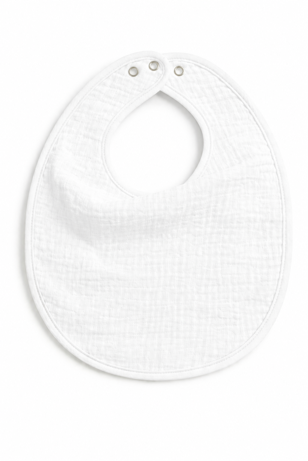 bavoir doux en mousseline blanc personnalisable